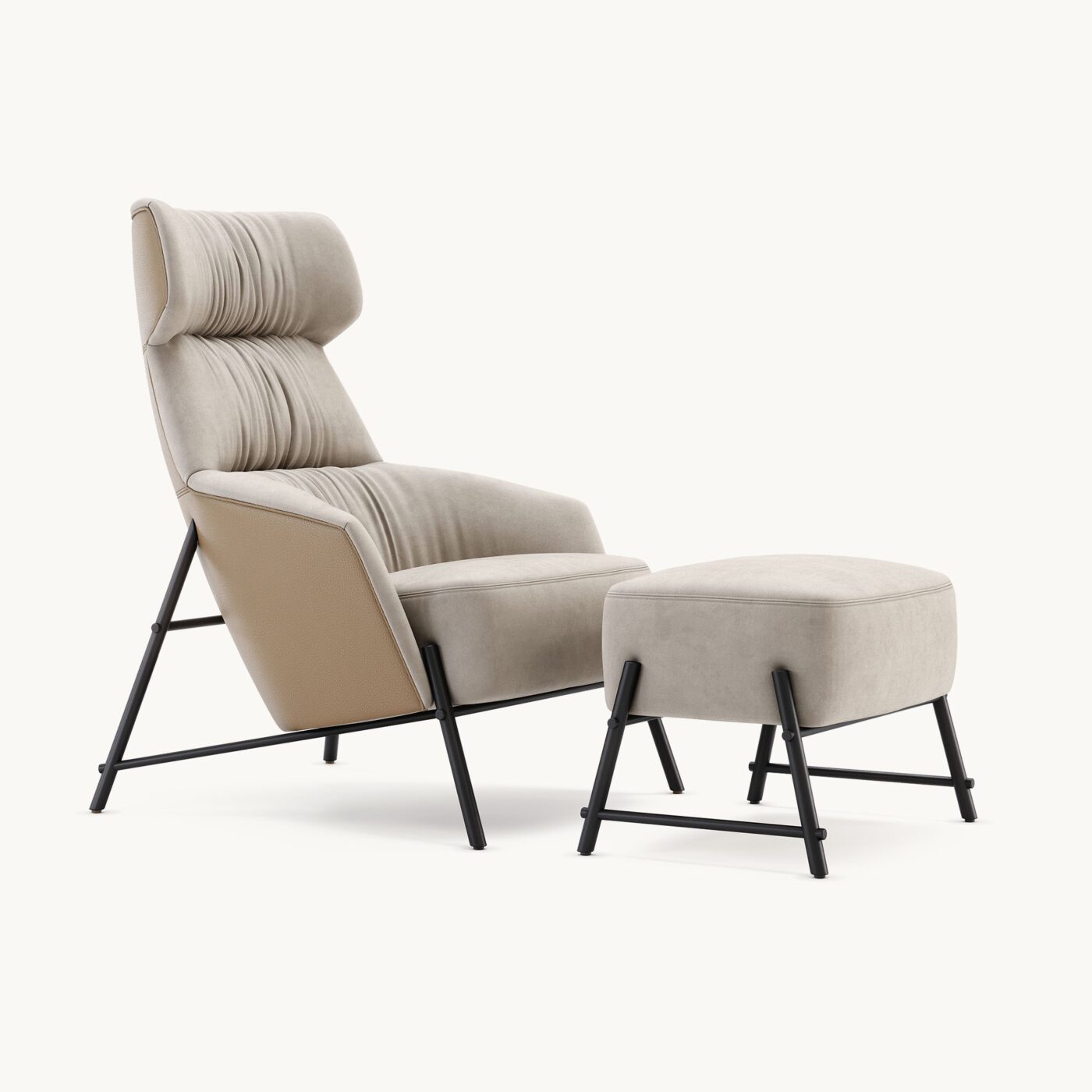 Hubert armchair & footrest - Domkapa - 2024 - furniture supplier
