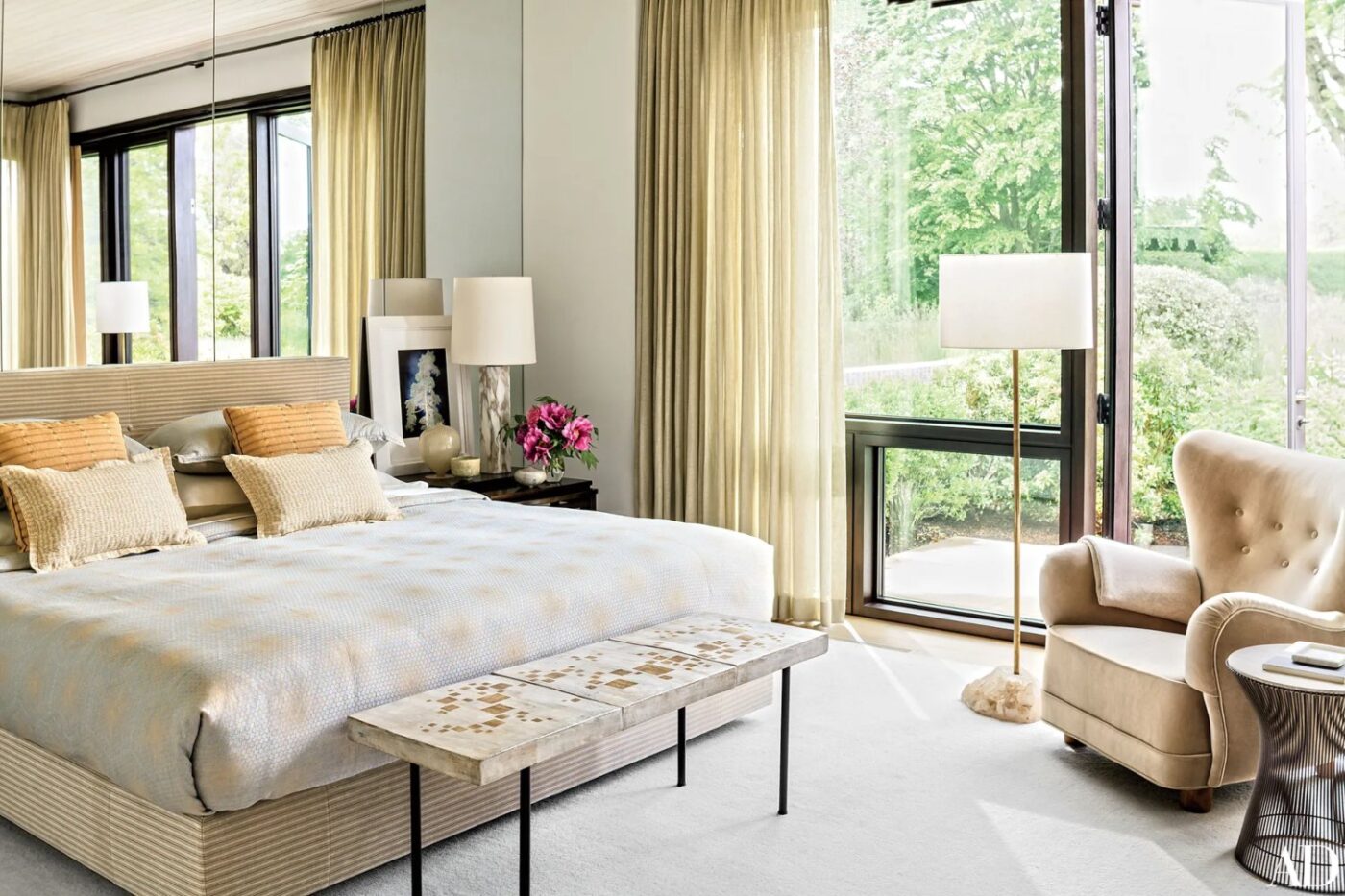 Aero Studios Bedroom project by Aero Studios with neutral tones and gold accents