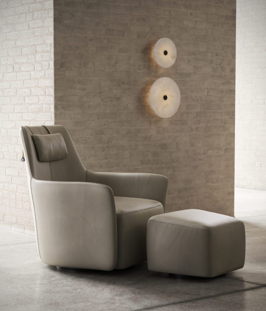 Alexander Armchair and Brick Wall
