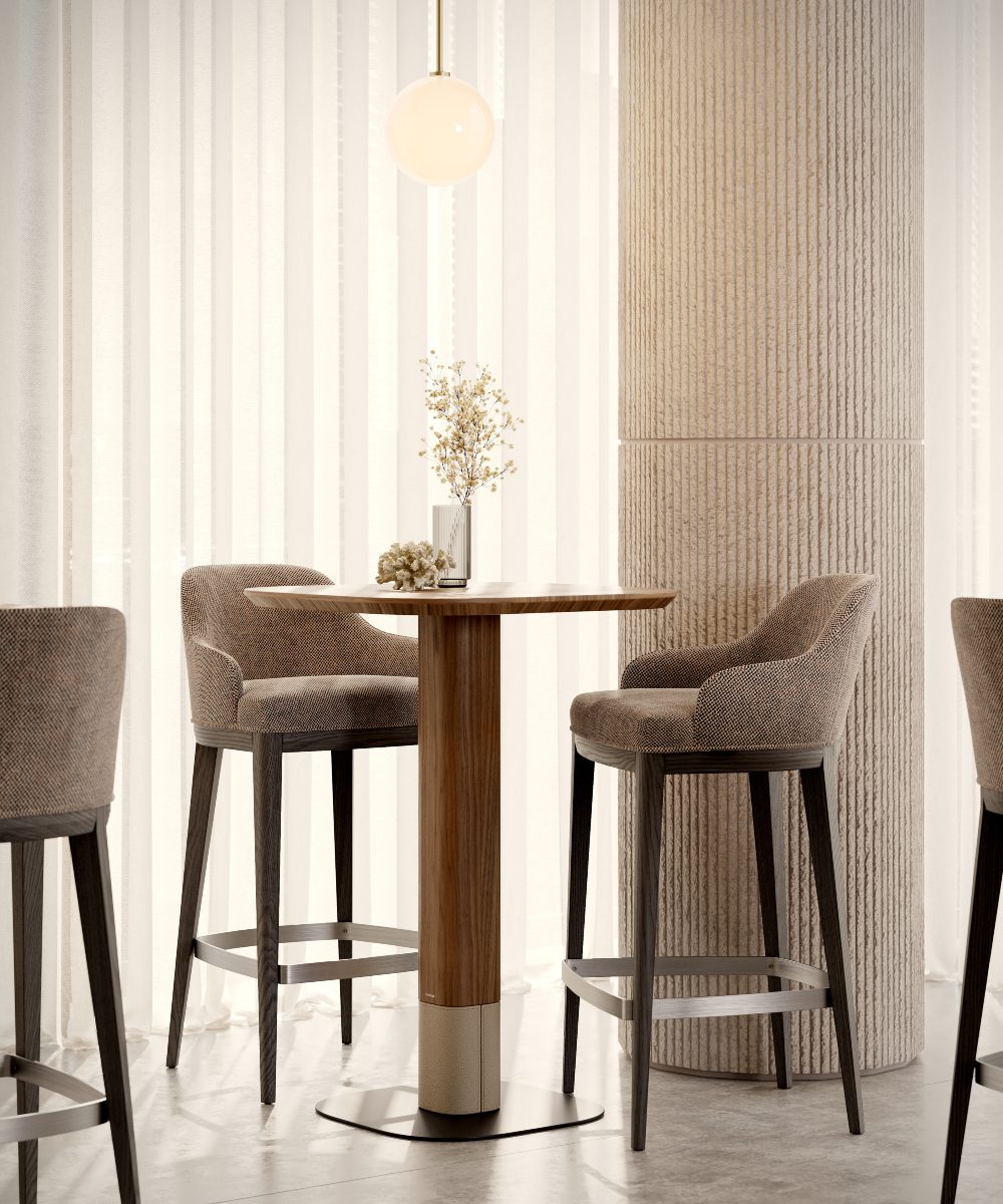 Anna bar chair in a restaurant