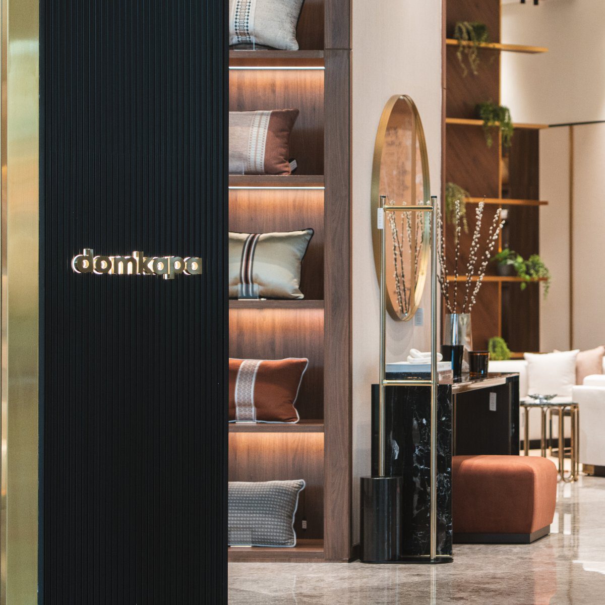 Domkapa in Qatar - Laskasas x Le Mirage Fitout Domkapa in Qatar - Laskasas x Le Mirage Fitout entrance with the Domkapa logo.