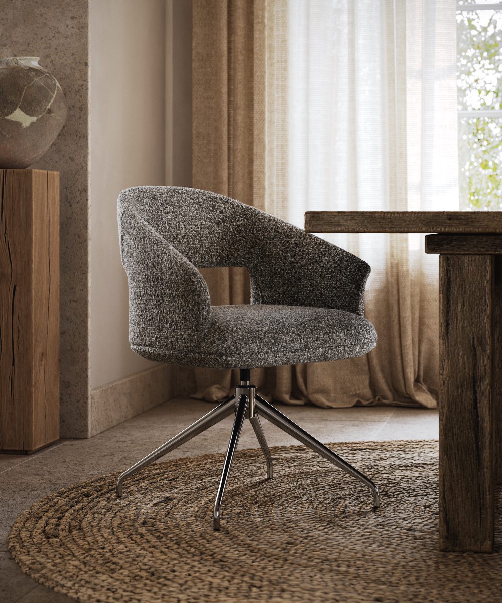 Jermain chair with metal base for the office