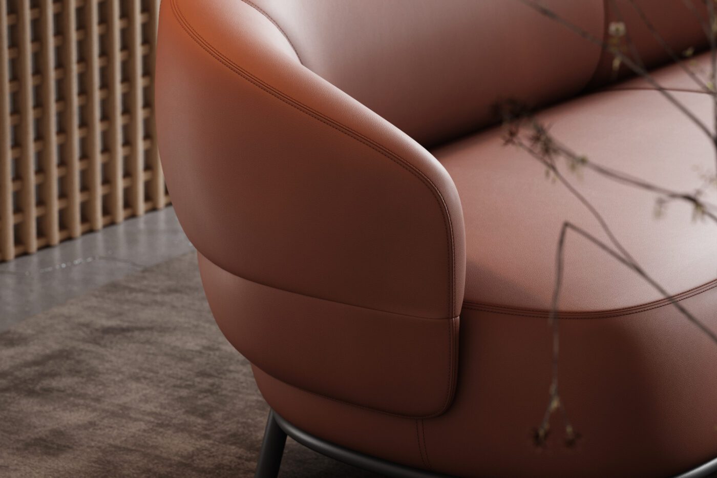 Juliet Sofa with Double Top Stitching
