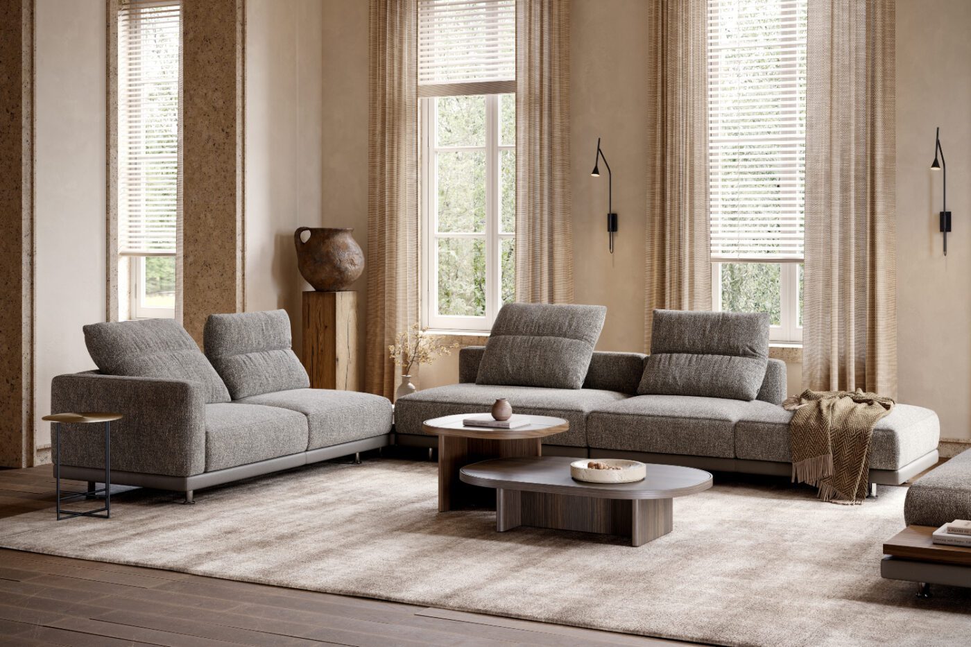 Laurent modular sofa at a living room