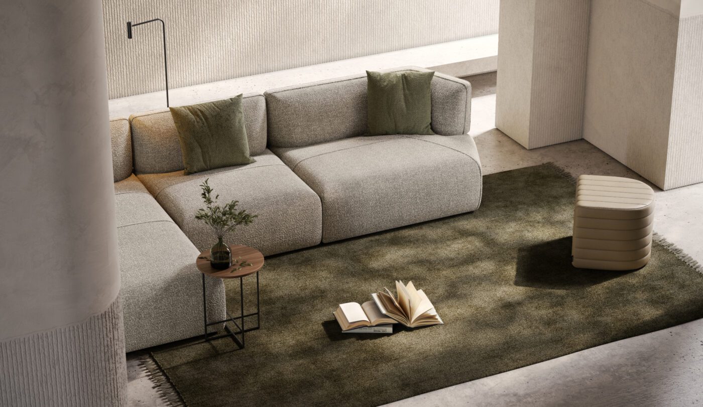 Living room with Disruption Modular Sofa