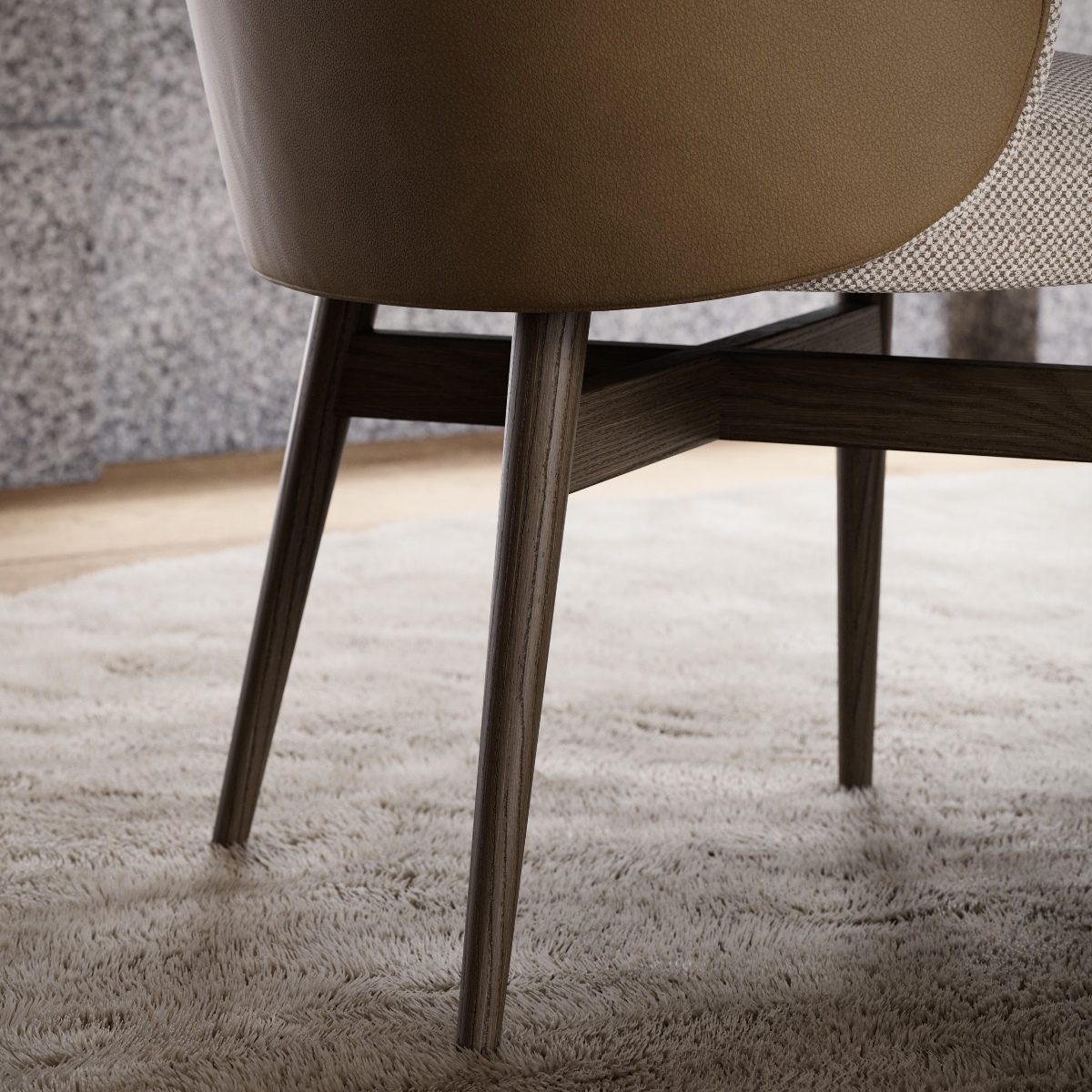 Norah Chair legs detail Norah Chair base detail