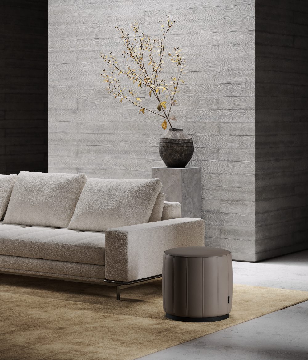 Parker Sofa and Raw Wall