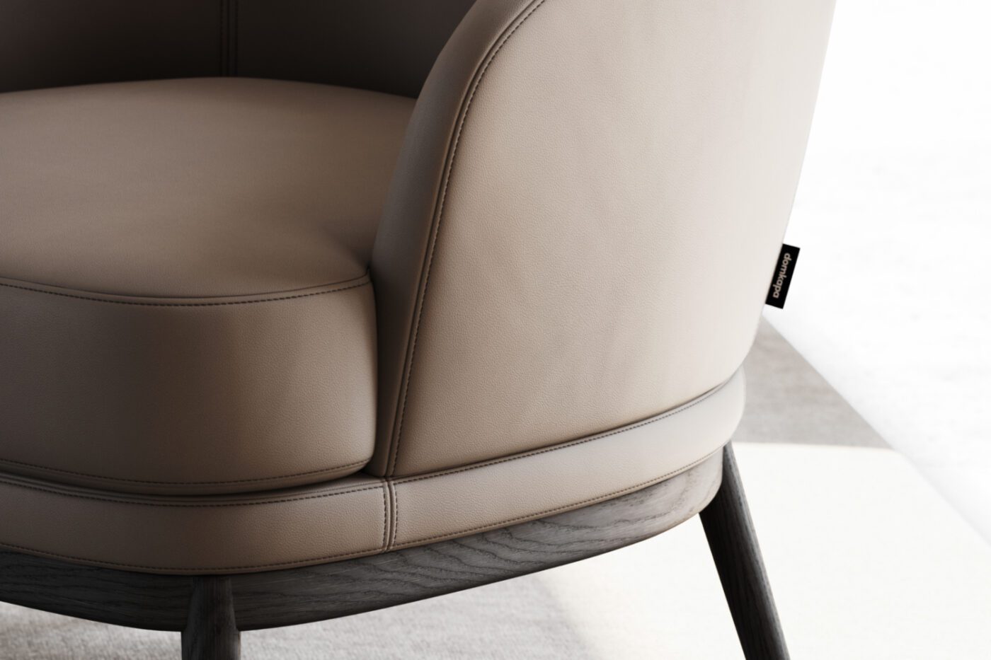 Ruth Armchair with Top Stitching