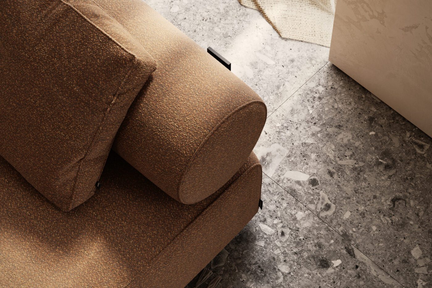 Shinto sofa with piping