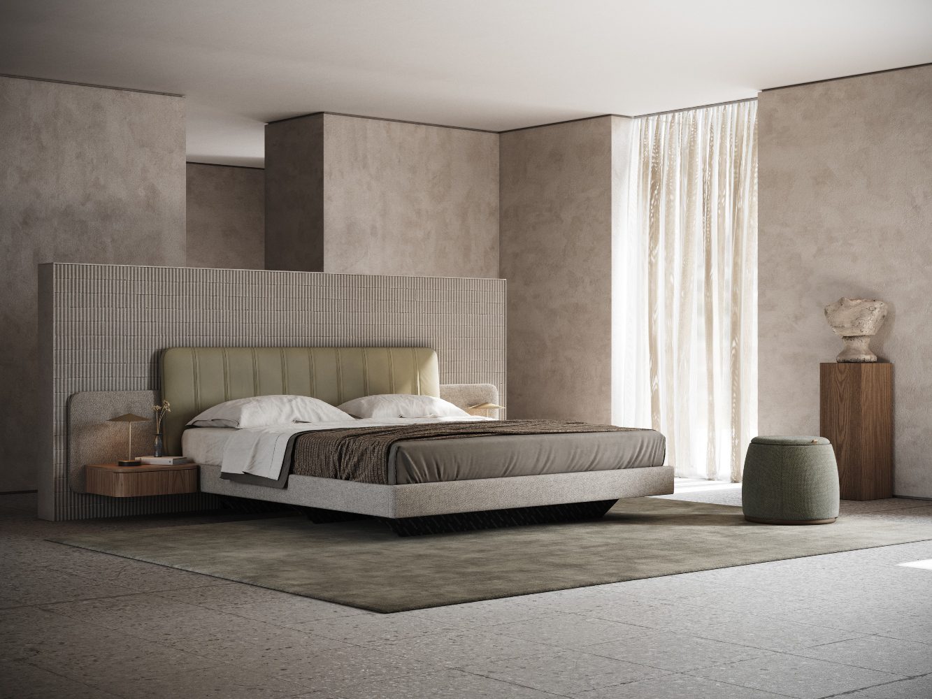 amanda bed forest green domkapa