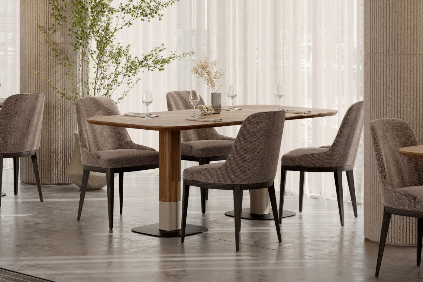 anna dining chair and adam dining table