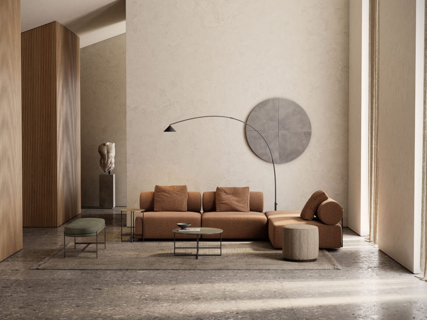 article benches and poufs