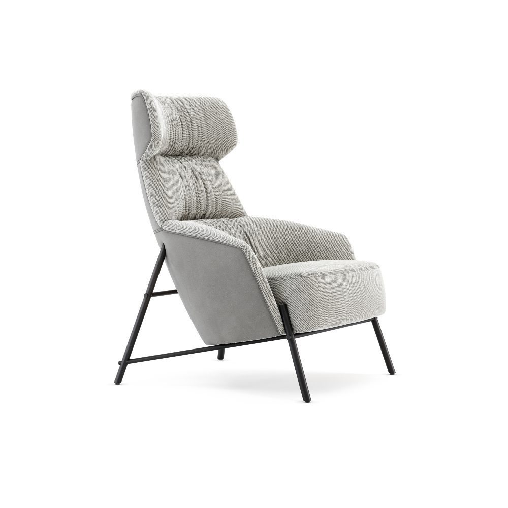 hubert armchair in gray