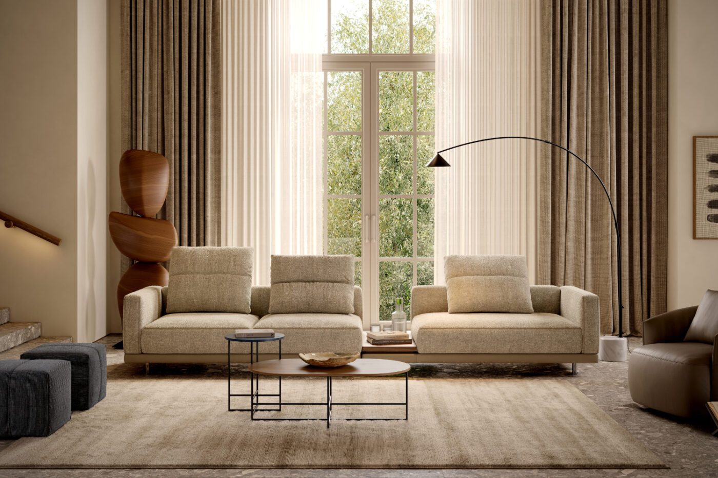 laurent modular sofa in a living room by domkapa