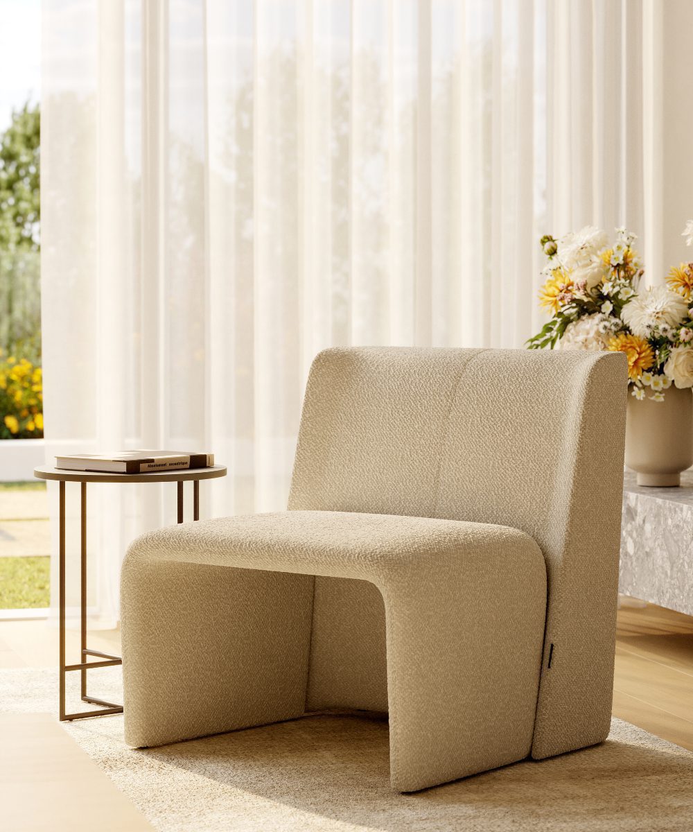 legacy armchair in soft fabric
