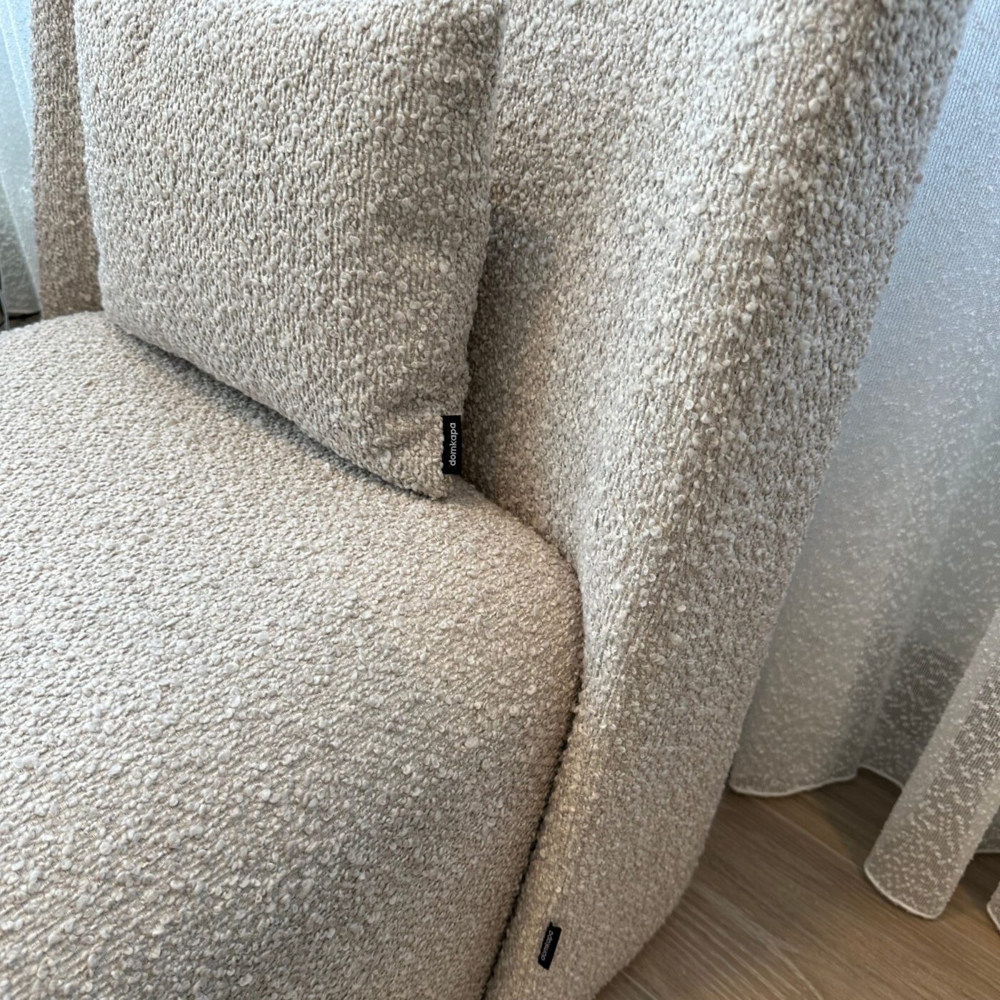 legacy armchairs in boucle at etch & notch project details