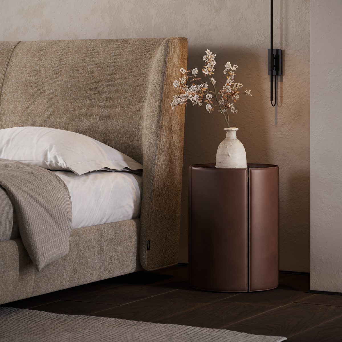 mano side table perfect neutral bedroom
