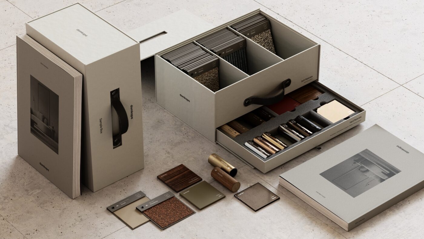 sample box for the perfect sofa colour
